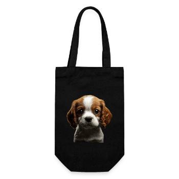 Cavalier King Charles - Geschenkbeutel für Flaschen - Schwarz - Vorne