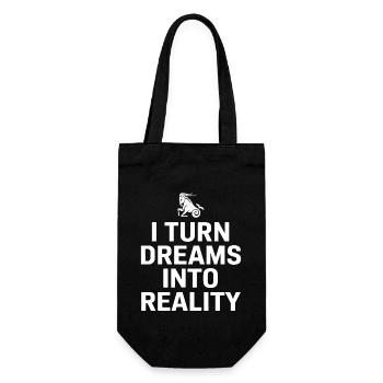 Capricorn zodiac sign: I make dreams come true - Gift Bag for Bottles - black - Front
