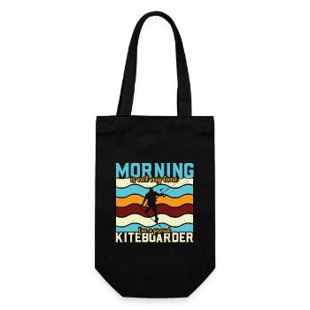 Le matin du kitesurf n’est pas mon heure, je suis véliplanchiste - Sac à bouteille - noir - Devant