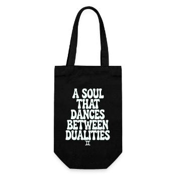 Gemini soul dancing between dualities - Gift Bag for Bottles - black - Front