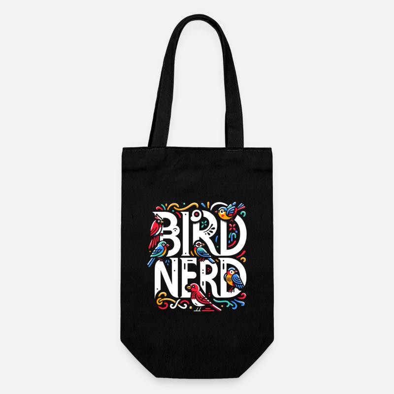 Bird Nerd Birdwatching Birder Birds Birdwatcher - Sac à bouteille - noir