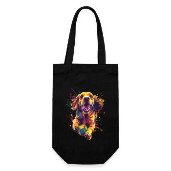 Cocker Spaniel - Geschenkbeutel für Flaschen - Schwarz - Vorne