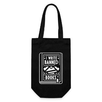 I Write Banned Books 20 - Geschenkbeutel für Flaschen - Schwarz - Vorne