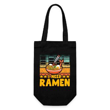 Ich brauche Ramen - Geschenkbeutel für Flaschen - Schwarz - Vorne
