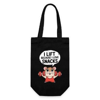 I lift weights because I love snacks - Gift Bag for Bottles - black - Front
