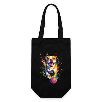 Staffordshire Bullterrier - Geschenkbeutel für Flaschen - Schwarz - Vorne