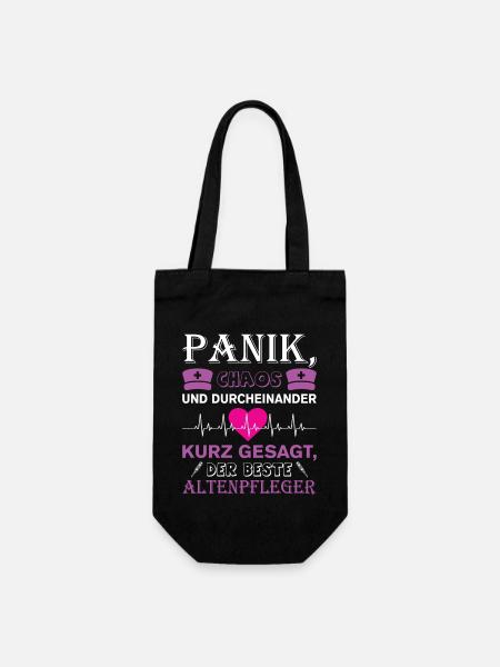 Altenpfleger Geschenk Altenpflege Pflegefachkraft - Geschenkbeutel für Flaschen - Schwarz