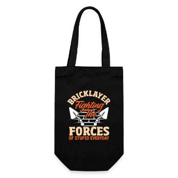 Maurer fights against the powers that be every day - Gift Bag for Bottles - black - Front