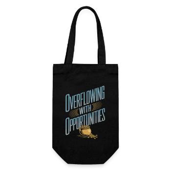 Manifesting Abundance with Possibilities - Gift Bag for Bottles - black - Front