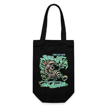 Crazy Zebra If You're Looking for Me Madness - Gift Bag for Bottles - black - Front