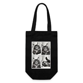 Élégante boîte photo Maine Coon - Sac à bouteille - noir - Devant