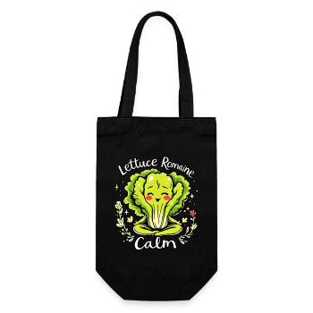 Laitue romaine Calm – Funny Salad Yoga - Sac à bouteille - noir - Devant