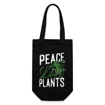 Amoureux des plantes Jardinière Fille Paix - Sac à bouteille - noir - Devant