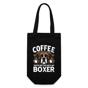 Le café a meilleur goût avec mon boxeur amateur de caféine - Sac à bouteille - noir - Devant