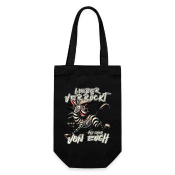 Zebra Better crazy than one of you - Gift Bag for Bottles - black - Front