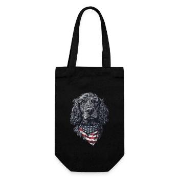 Cocker Spaniel - Geschenkbeutel für Flaschen - Schwarz - Vorne