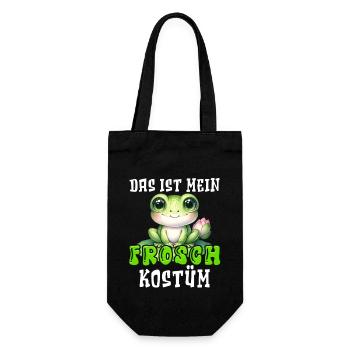 Karneval DAS IST MEIN FROSCH KOSTÜM Lustiges - Geschenkbeutel für Flaschen - Schwarz - Vorne