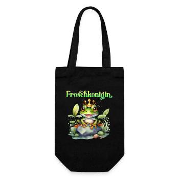 Froschkostüm FROSCHKÖNIGIN Lustiges Karneval - Geschenkbeutel für Flaschen - Schwarz - Vorne