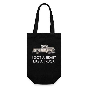 I Got A Heart Like A Truck - Gift Bag for Bottles - black - Front