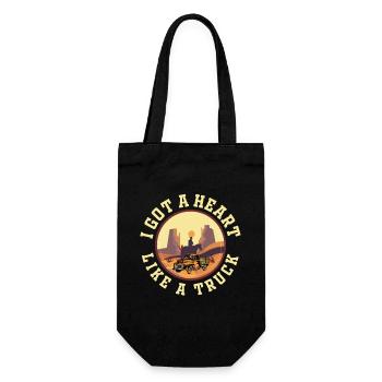 I Got A Heart Like A Truck - Gift Bag for Bottles - black - Front