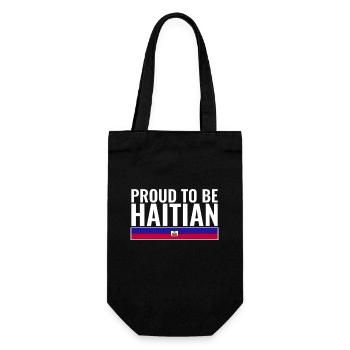 Proud To Be Haitian Haiti Flag Haitian - Gift Bag for Bottles - black - Front