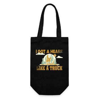 J’ai un cœur comme un camion - Sac à bouteille - noir - Devant