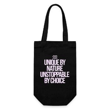 Aquarius character unique by nature - Gift Bag for Bottles - black - Front