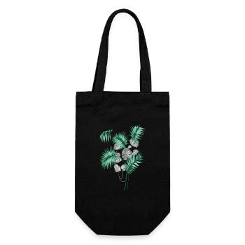 Conception de feuilles tropicales - Sac à bouteille - noir - Devant