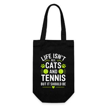 Tennis Dire Chats Drôle Tennis Cadeau - Sac à bouteille - noir - Devant