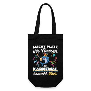 Konfetti Fasching Karneval Spaß Design - Geschenkbeutel für Flaschen - Schwarz - Vorne