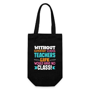 Primary school teacher without a teacher Life without a class - Gift Bag for Bottles - black - Front