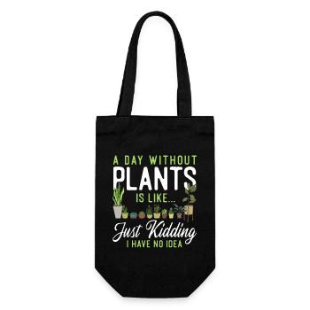 Amateur de plantes jardiner une journée - Sac à bouteille - noir - Devant