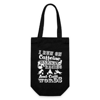 Barrel Racing I Run On Barrel Racing - Gift Bag for Bottles - black - Front