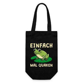 Karneval Party EINFACH MAL QUACKEN Lustiges - Geschenkbeutel für Flaschen - Schwarz - Vorne