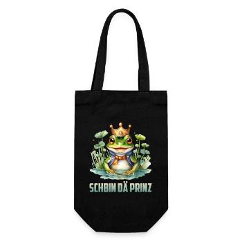 Karneval Kostüm SCHBIN DÄ PRINZ Lustiges - Geschenkbeutel für Flaschen - Schwarz - Vorne