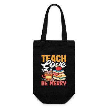 L’enseignant de l’école primaire aime enseigner et être heureux - Sac à bouteille - noir - Devant