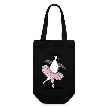 Elégant pingouin en tutu de ballet - Sac à bouteille - noir - Devant