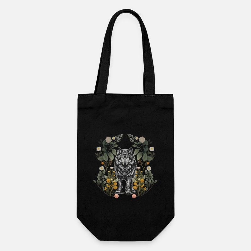 Loup Loups Nature - Sac à bouteille - noir