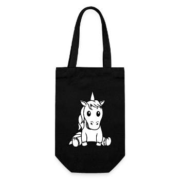 Unicorn Unicorns Mythical Creature Child Children - Gift Bag for Bottles - black - Front