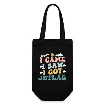I Came I Saw I Got Jetlag Travel Humor - Gift Bag for Bottles - black - Front