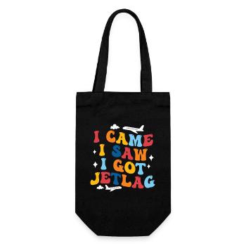 I Came I Saw I Got Jetlag Travel Humor - Gift Bag for Bottles - black - Front
