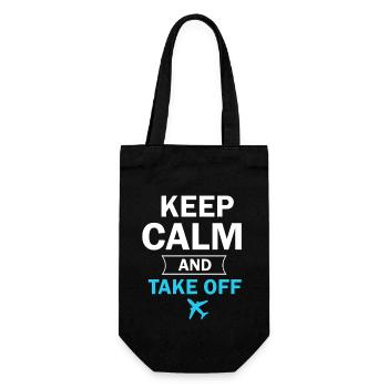 Keep Calm And Take Off Fun Vacation - Gift Bag for Bottles - black - Front