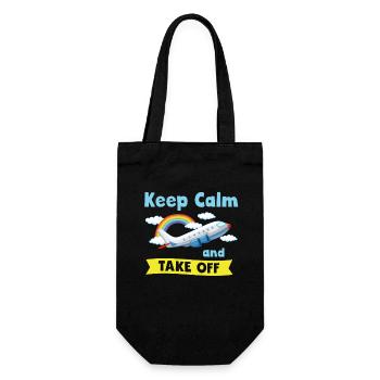 Keep Calm And Take Off Fun Vacation - Gift Bag for Bottles - black - Front