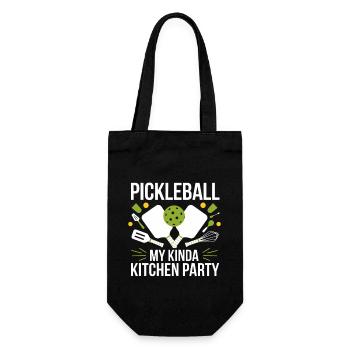 Pickleball Lover Ball Sport Kitchen Ball - Gift Bag for Bottles - black - Front