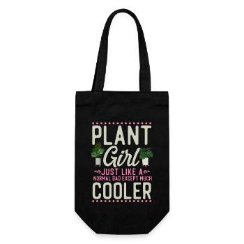 Plant Lover Gardening Girl Plant - Geschenkbeutel für Flaschen - Schwarz - Vorne