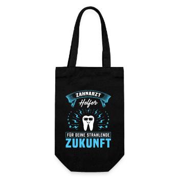 Zahnarzt Zahnhygieniker Zahnarztpraxis stomatologe - Geschenkbeutel für Flaschen - Schwarz - Vorne