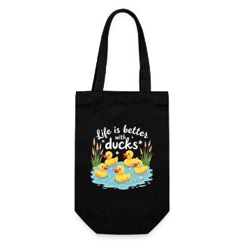 Farm animal duck enthusiasts backyard ducks - Gift Bag for Bottles - black - Front