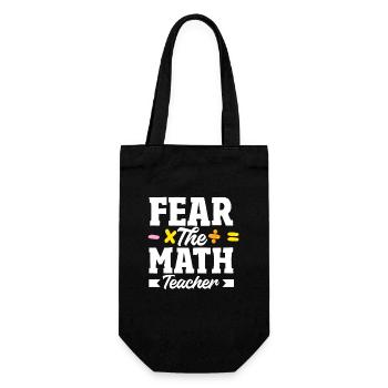 Math Teacher Math Gift - Gift Bag for Bottles - black - Front