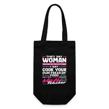 Math Teacher Math Gift - Gift Bag for Bottles - black - Front