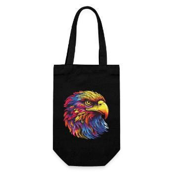 Adler Portrait - Geschenkbeutel für Flaschen - Schwarz - Vorne